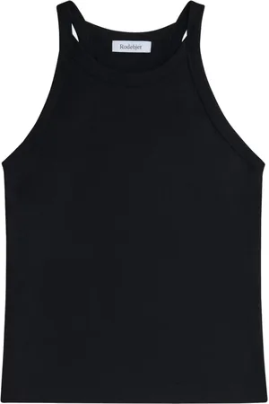Rodebjer Tops, Dames, Zwart, S, Katoen, Zwarte Top met Blote Schouders