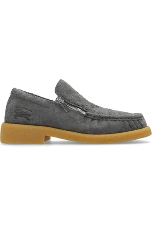 Burberry Schoenen, Heren, Grijs, 42 1/2 EU, Leer, Chance Loafers