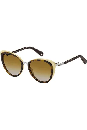 Max&Co. Accessoires, Dames, Veelkleurig, ONE Size, Havana Light Yellow Zonnebrillen