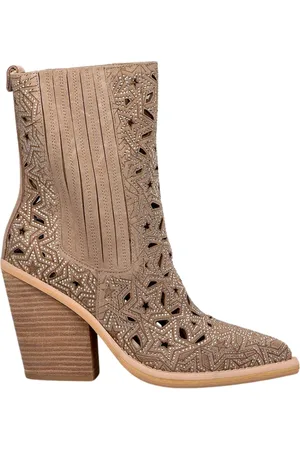 Alma en Pena Schoenen, Dames, Bruin, 37 EU, Leer, Ster Hak Enkellaarzen