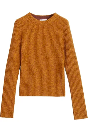 Rodebjer Truien, Dames, Geel, L, Wol, Scherpe Oranje Merino Wollen Trui