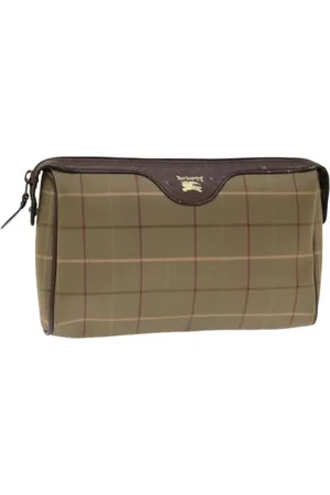 Burberry Pre-owned, Dames, Bruin, ONE Size, Pre-owned Canvas clutches