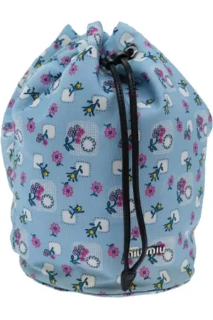 Miu Miu Pre-owned, Dames, Blauw, ONE Size, Nylon, Pre-owned Fabric handbags