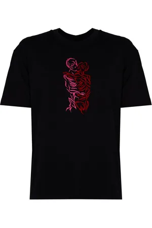 Les Hommes Tops, Heren, Zwart, 2Xl, Katoen, Elegante Ronde Hals T-Shirt