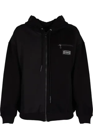 Les Hommes Sweatshirts & Hoodies, Heren, Zwart, 2Xl, Katoen, Hoodie met ritssluiting zakken