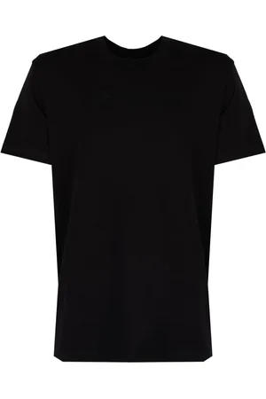 Les Hommes Tops, Heren, Zwart, L, Elegante Ronde Hals T-Shirt