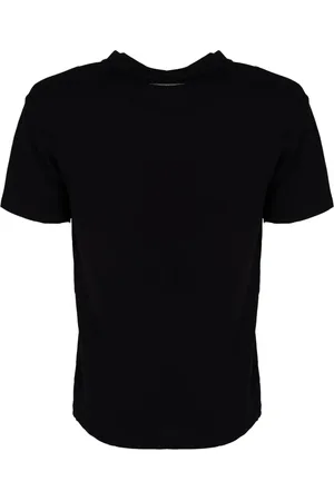 Les Hommes Tops, Heren, Zwart, L, Elegant Ronde Hals T-Shirt