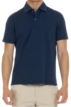 Aspesi Tops, Heren, Blauw, M, Katoen, Blauw Katoenen Jersey Polo Shirt