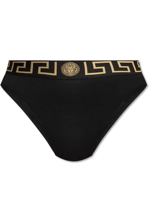 VERSACE Ondergoed, Dames, Zwart, M, Katoen, Hoge tailleslip