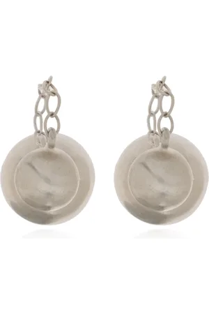 Jil Sander Accessoires, Dames, Grijs, ONE Size, Zilveren Oorbellen