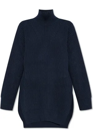 Jil Sander Truien, Dames, Blauw, 2Xs, Wol, Wollen coltrui