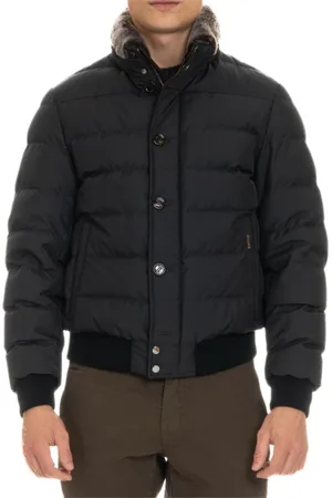 MOORER Jassen, Heren, Blauw, M, Blauwe Bomberjack Audenio-GF