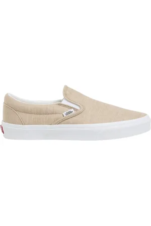 Vans Schoenen, Heren, Bruin, 40 EU, Linnen, Klassieke Slip-On Zomer Linnen Schoenen