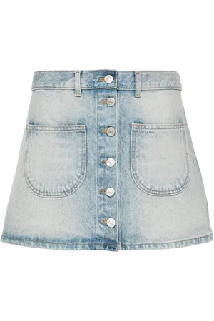 Courrèges Rokken, Dames, Blauw, S, Denim, Denim Mini Rok