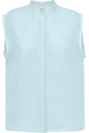 MVP Wardrobe Blouses & Shirts, Dames, Blauw, XS, Linnen, Antibes Shirt