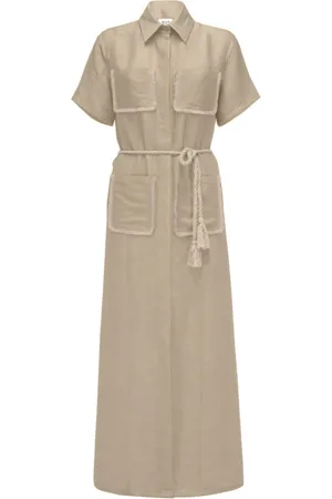MVP Wardrobe Kleedjes, Dames, , S, Linnen, Antibes Dress
