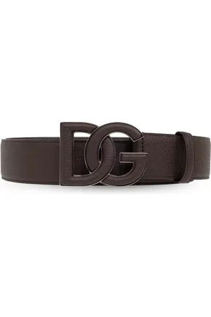 Dolce & Gabbana Accessoires, Heren, Bruin, 95 CM, Leer, Leren riem