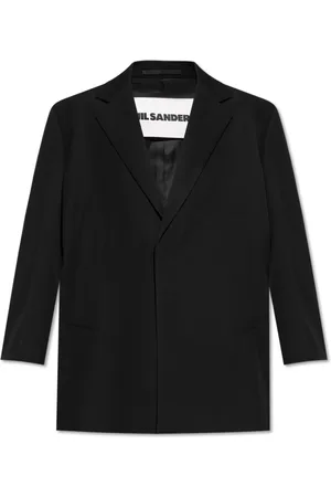 Jil Sander Jassen, Heren, Zwart, M, Wol, Wollen Jas