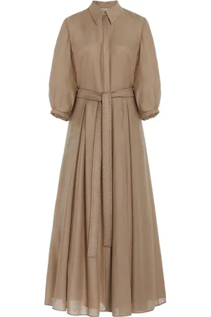 GABRIELA HEARST Kleedjes, Dames, , L, Wol, Khaki Andy Jurk