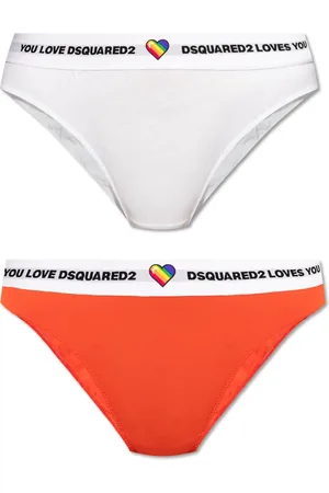 Dsquared2 Ondergoed, Dames, Veelkleurig, L, Katoen, Twin Pack Briefs