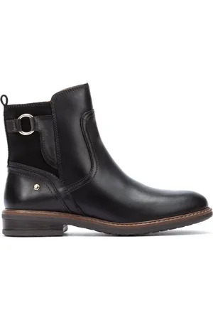 Pikolinos Schoenen, Dames, Zwart, 36 EU, Leer, Zwarte enkellaarsjes voor dames - Aldaya