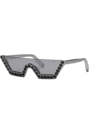 Philipp Plein Accessoires, Dames, Grijs, ONE Size, Crystal Lux Zonnebril