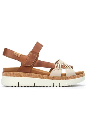 Pikolinos Schoenen, Dames, Bruin, 35 EU, Comfortabele Damessandaal - Bruin Wit