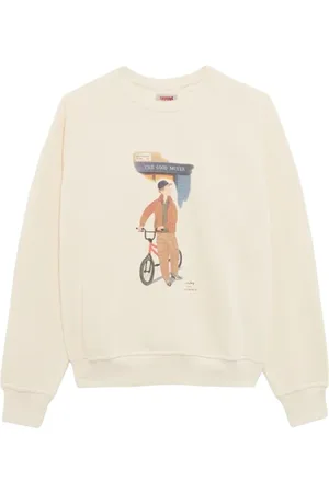 Baracuta Sweatshirts & Hoodies, Heren, Wit, L, Katoen, Slowboy Arlington Crew Neck Sweater
