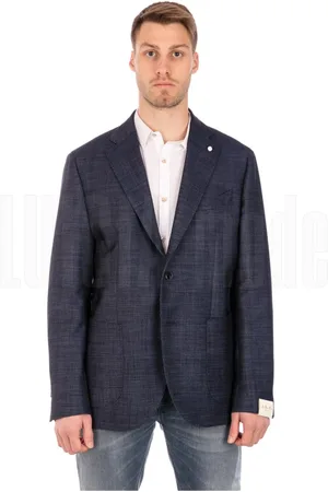 LUIGI BIANCHI MANTOVA Jassen, Heren, Blauw, L, Stijlvolle Herenjas