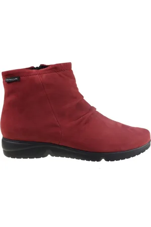 Mephisto Schoenen, Dames, Rood, 36 EU, Rode enkellaars met Soft-Air tussenzool