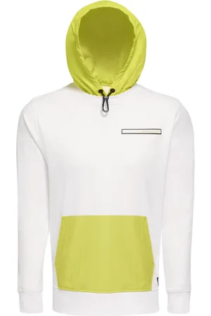 Moose Knuckles Sweatshirts & Hoodies, Heren, Wit, S, Katoen, Fluorescerende hoodie