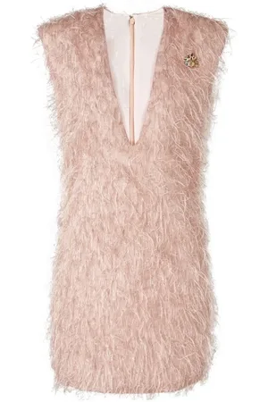 GENNY Kleedjes, Dames, Roze, S, Mouwloze Mini Jurk met V-hals