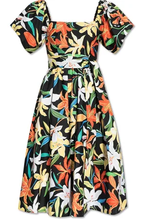 Kate Spade Kleedjes, Dames, Veelkleurig, S, Katoen, Bloemenpatroon jurk