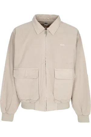 Obey Jassen, Heren, Grijs, M, Montreal Bomber Jas Zilver Grijs