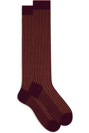 Gallo Ondergoed, Heren, Veelkleurig, L, Burgundy Twin-Rib Socks
