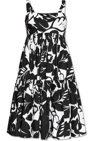 Kate Spade Kleedjes, Dames, Zwart, M, Jurk met bloemmotief