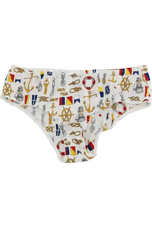 Dolce & Gabbana Ondergoed, Dames, Veelkleurig, L, Chic Sailor Print Ondergoed