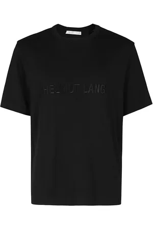 Helmut Lang Tops, Heren, Zwart, S, Katoen, Logo T-shirt