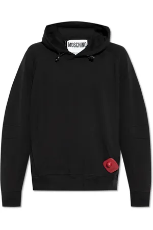 Moschino Sweatshirts & Hoodies, Heren, Zwart, L, Katoen, Katoenen sweatshirt