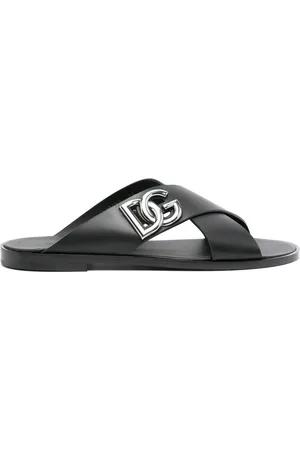 Dolce & Gabbana Schoenen, Heren, Zwart, 43 EU, Stijlvolle Sandalen voor de Zomer