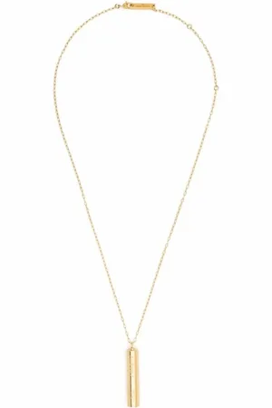 AMBUSH Accessoires, Heren, Geel, ONE Size, Gouden Batterij Hanger Ketting