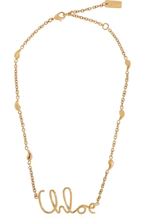 Chloé Accessoires, Dames, Geel, ONE Size, Ketting met logo
