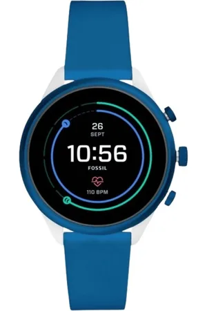 Fossil Accessoires, Dames, Blauw, ONE Size, Blauwe Dames Siliconen Horloge Quartz