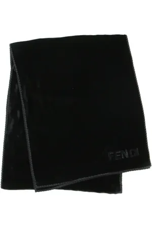 Fendi Pre-owned, Dames, Zwart, ONE Size, Pre-owned Silk scarves