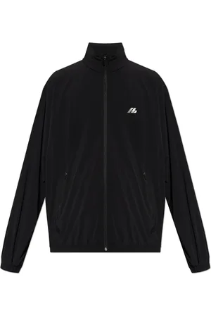 Balenciaga Jassen, Heren, Zwart, M, Lichtgewicht jas met bedrukt logo