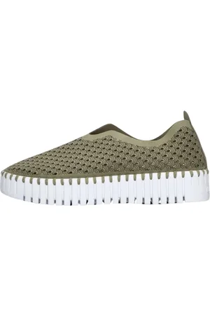 Ilse Jacobsen Schoenen, Dames, Groen, 42 EU, Suède, Groene Instappers Tulip 3373