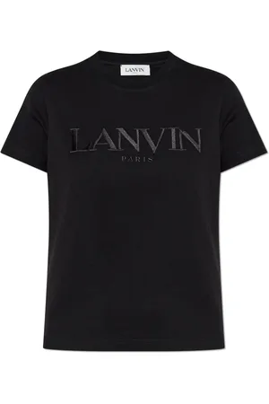 Lanvin Tops, Dames, Zwart, M, Katoen, Katoenen T-shirt
