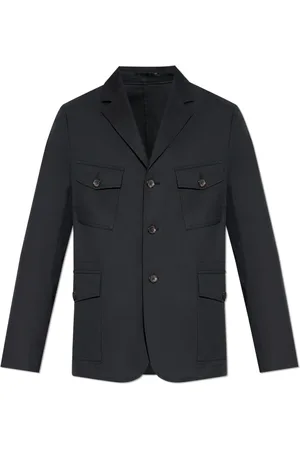 Paul Smith Jassen, Heren, Zwart, S, Katoen, Jas met Zakken