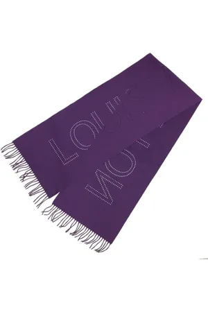 LOUIS VUITTON Pre-owned, Dames, Paars, ONE Size, Pre-owned Wool scarves