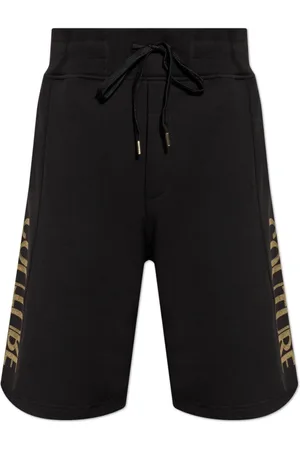 VERSACE Korte broeken, Heren, Zwart, M, Shorts met logo
